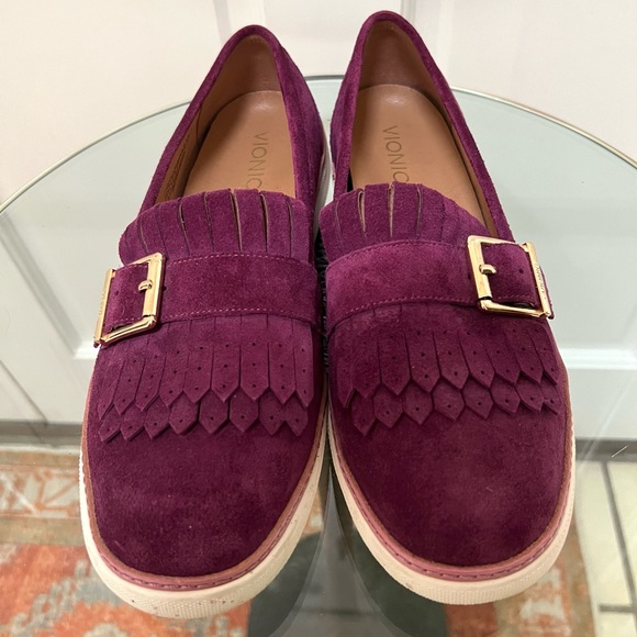 Vionic Suede Sunny Cambridge Kilte Slip-on On Loafers 10 - Picture 3 of 7
